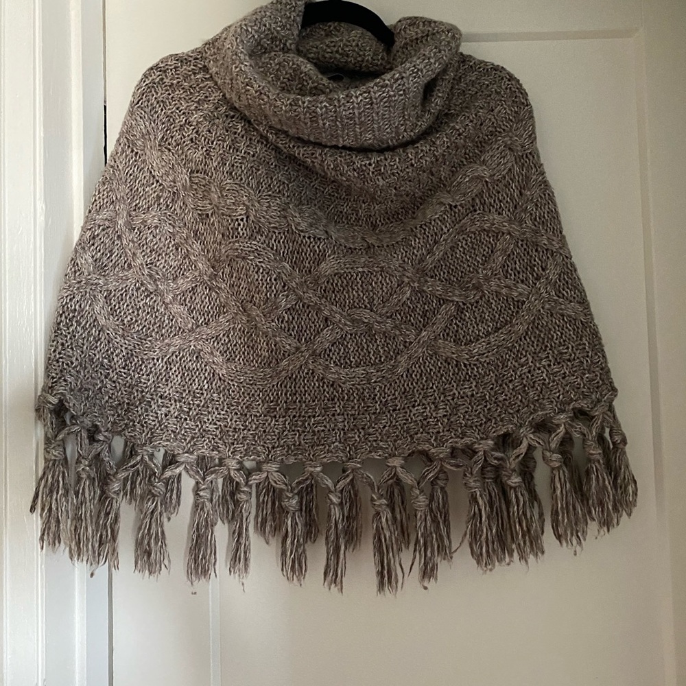 Old Navy Brown Knit Poncho